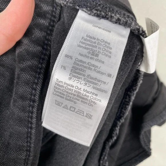 NWT Madewell Women's Size 18W Black High Rise‎ Denim Shorts Cuffed Hem Casual - Picture 11 of 12